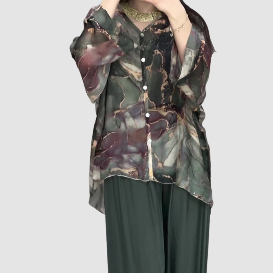 Conjunto Chic Impreso Aurora™ de Dos Piezas