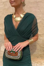 Luisa | Elegante vestido largo de fiesta con cuello en V