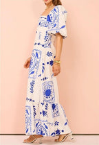 FIORE - VESTIDO LARGO ESTAMPADO