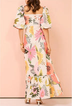 FIORE - VESTIDO LARGO ESTAMPADO
