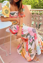 FIORE - VESTIDO LARGO ESTAMPADO