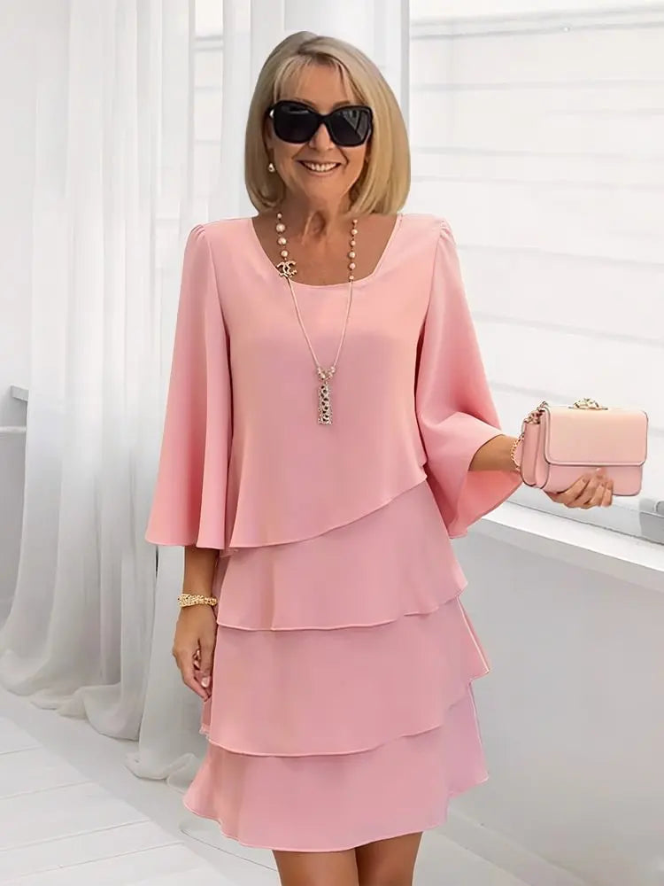 Catherine™ Abito Elegante Con Volant