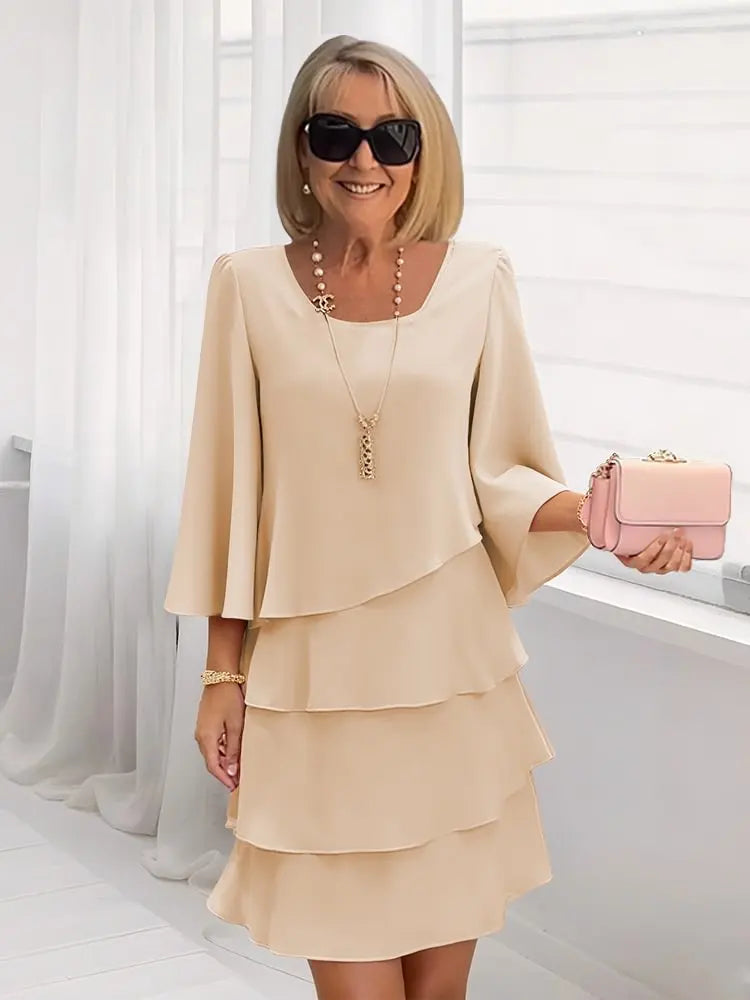 Catherine™ Abito Elegante Con Volant