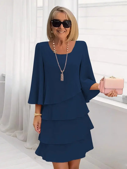 Catherine™ Abito Elegante Con Volant