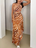 Celeste | Vestido Impreso Vibrante