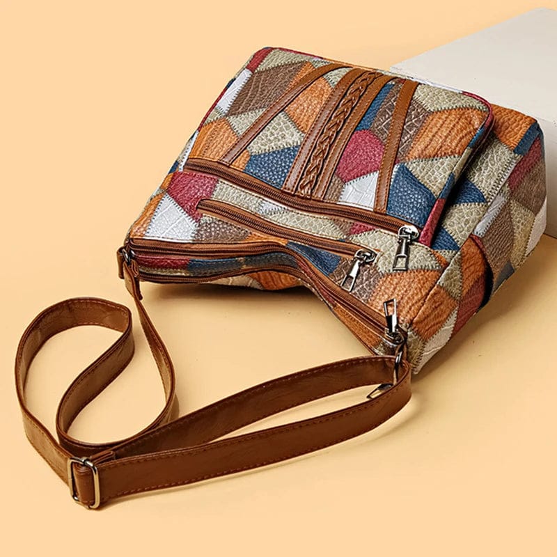 Solara™  | Bolso de mano de cuero con mosaico