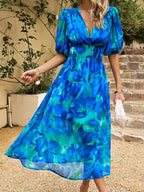 Elsa - Vestido midi estampado