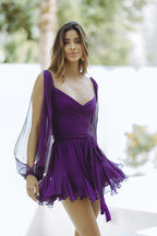 Alma - Minivestido con mangas abullonadas