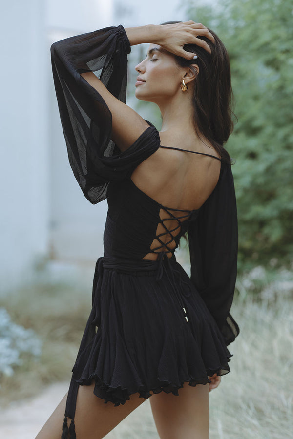 Alma - Minivestido con mangas abullonadas