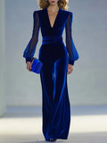 Trisha™ Elegante Mono de Ante con Escote en V