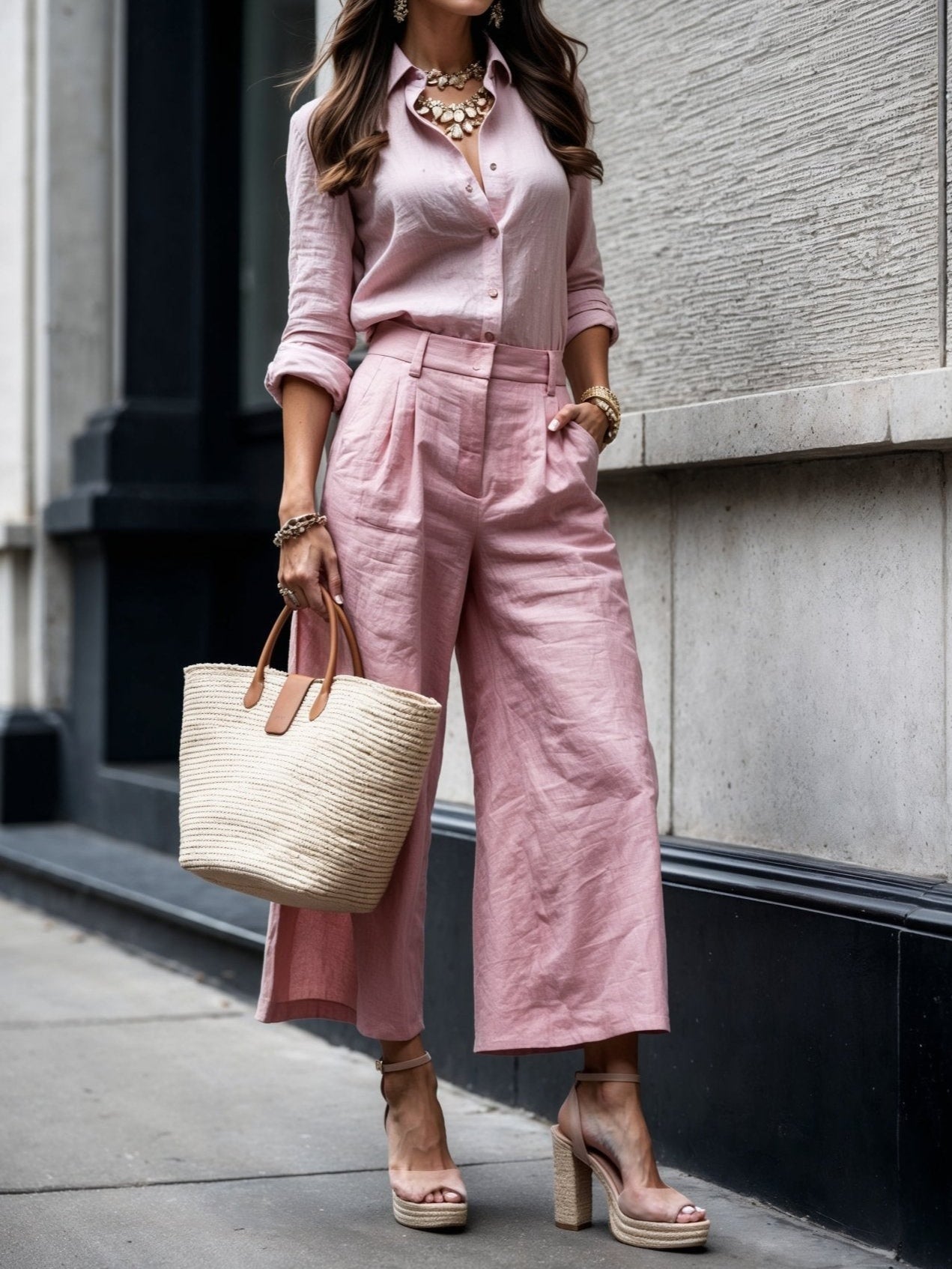 Nelle™ Conjunto Elegante de Camisón y Capri