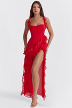 Dalila | Vestido largo con volantes