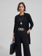 Conjunto Elena -  cárdigan largo, top y pantalón.