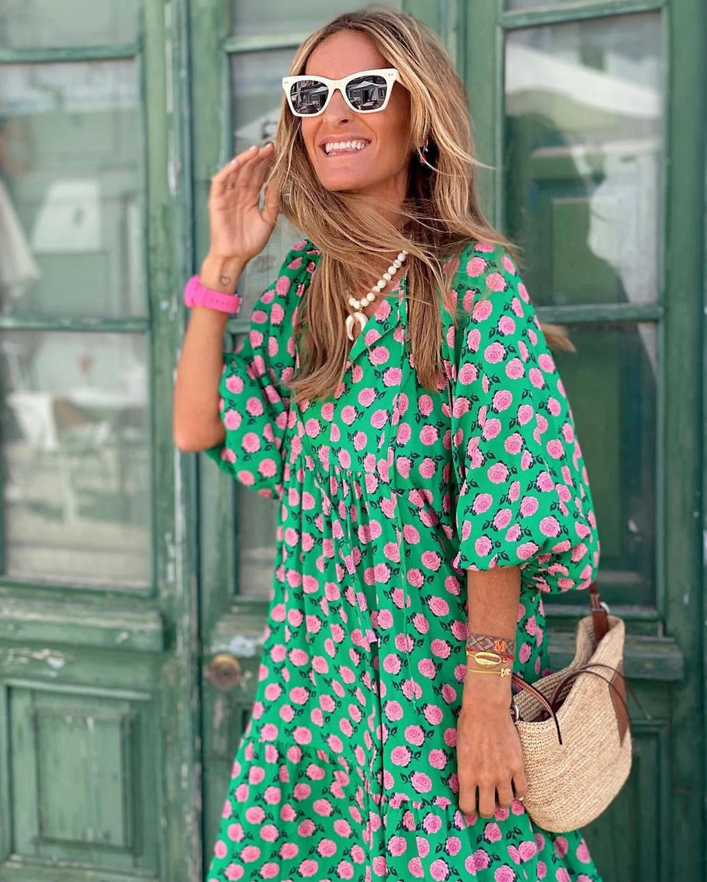 Flora - Vestido largo estampado