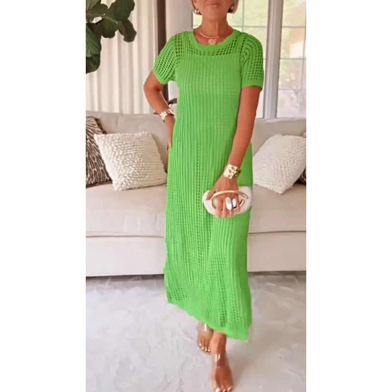 Bethany | Vestido Maxi Largo Cortado con Vestido Interior Incluido