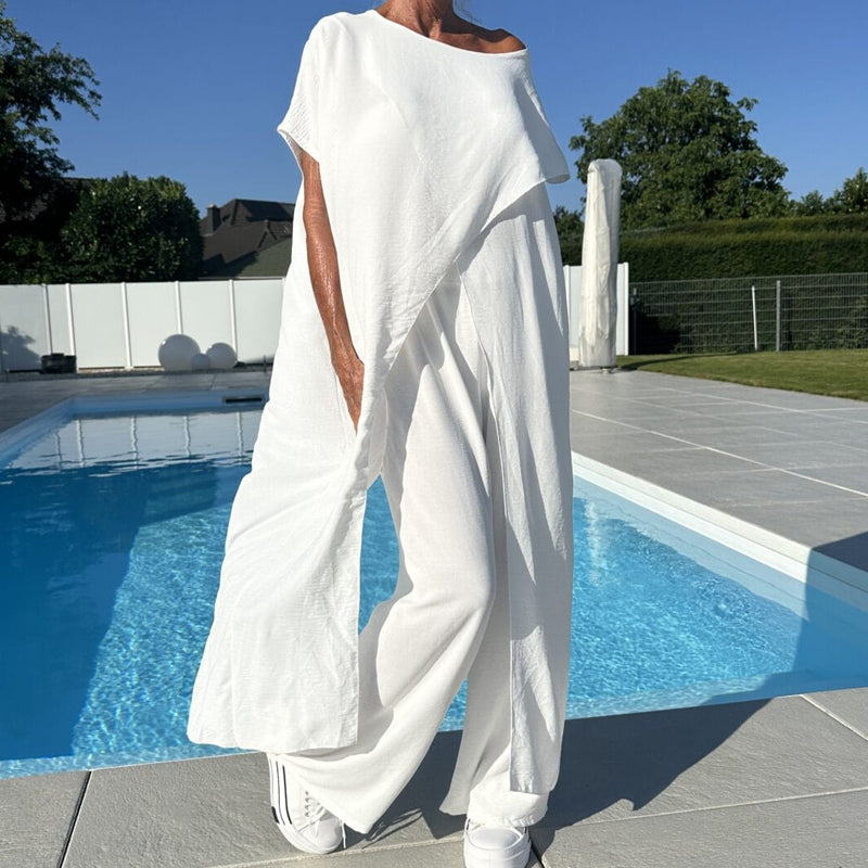 Gabbie™ Conjunto Elegante de Dos Piezas con Hombros al Descubierto