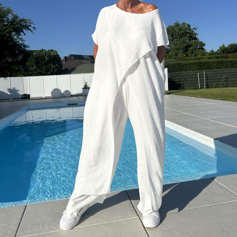 Gabbie™ Conjunto Elegante de Dos Piezas con Hombros al Descubierto